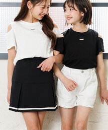 algy | 【puchily プチプラライン】シャーリング肩あき半袖Tシャツ(Tシャツ/カットソー)