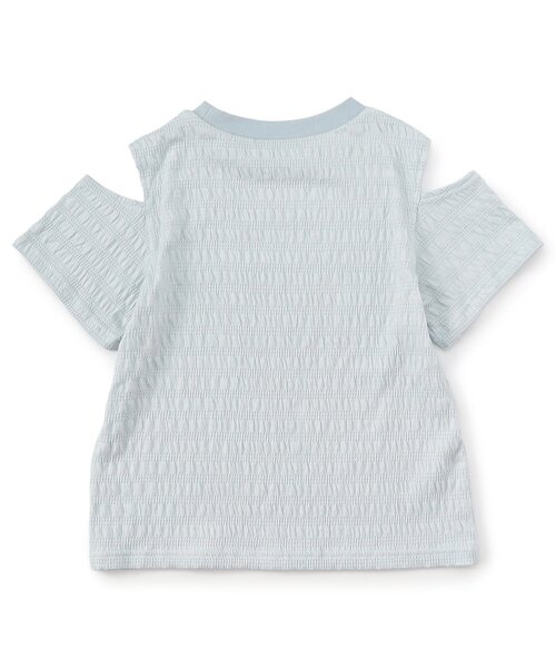 algy(アルジー)の「【puchily プチプラライン】シャーリング肩あき半袖Tシャツ(Tシャツ/カットソー・キッズ・オフホワイト/ブラック/サックスブルー・160/150/140/130/120)」の20枚目の写真