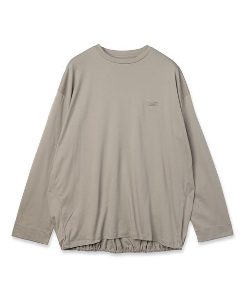 Dulcamara(ドゥルカマラ)の「ハイゲージスムースバルーンロンT(Tシャツ/カットソー・メンズ・ダークグリーン/ブラック/グレー・1/0)」の3枚目の写真