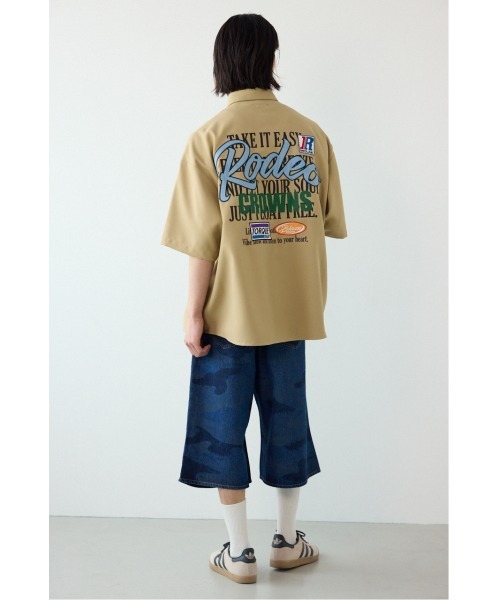 RODEO CROWNS WIDE BOWL(ロデオクラウンズワイドボウル)の「Overlapアップリケシャツ(シャツ/ブラウス・メンズ・ブラック/ベージュ/オフホワイト・MEDIUM/LARGE)」の19枚目の写真
