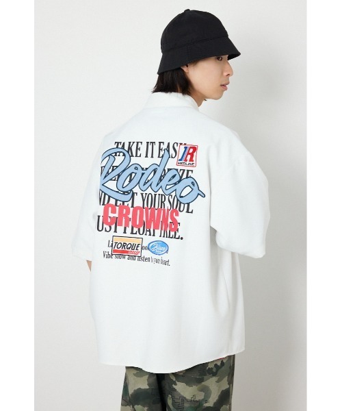 RODEO CROWNS WIDE BOWL(ロデオクラウンズワイドボウル)の「Overlapアップリケシャツ(シャツ/ブラウス・メンズ・ブラック/ベージュ/オフホワイト・MEDIUM/LARGE)」の12枚目の写真