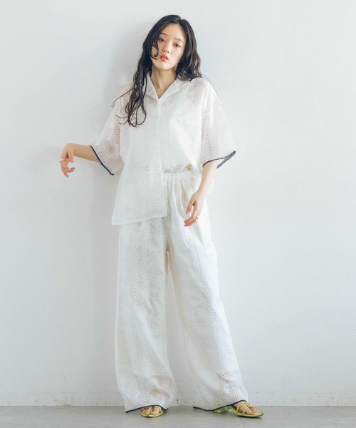 RAGEBLUE(レイジブルー)の「配色パッチワークシアーパンツ/セットアップ対応(その他パンツ・レディース・ブラック/ホワイト・FREE)」の4枚目の写真