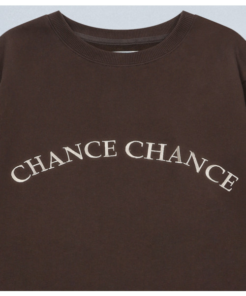 chancechance(チャンスチャンス)の「チャンスチャンス アーチロゴ スウェットシャツ(ブラウン/裏起毛)(スウェット・レディース・その他・SMALL/MEDIUM)」の2枚目の写真