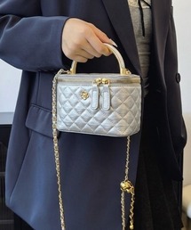 【2026春夏新作】フラワーモチーフキルティングバニティバッグ