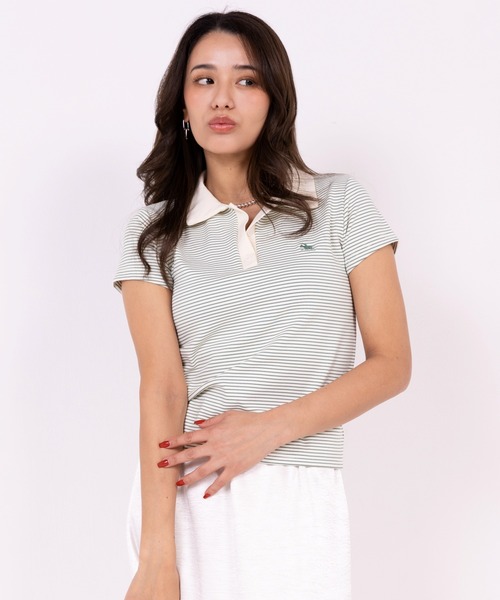 POLOCHAMPS(ポロチャンプス)の「【POLOCHAMPS】ポロチャンプス/襟付きTシャツ(Tシャツ/カットソー・レディース・ブラック/サックスブルー/ネイビー/グリーン/ピンク・FREE)」の8枚目の写真