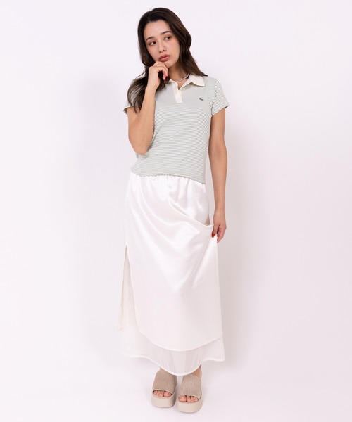 POLOCHAMPS(ポロチャンプス)の「【POLOCHAMPS】ポロチャンプス/襟付きTシャツ(Tシャツ/カットソー・レディース・ブラック/サックスブルー/ネイビー/グリーン/ピンク・FREE)」の12枚目の写真
