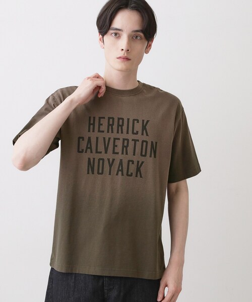 Dessin(デッサン)の「【洗える】ヴィンテージ加工 ロゴTシャツ(Tシャツ/カットソー・メンズ・ベージュ/イエロー/チャコールグレー・03/02)」の4枚目の写真