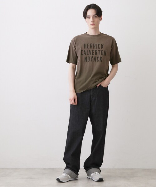 Dessin(デッサン)の「【洗える】ヴィンテージ加工 ロゴTシャツ(Tシャツ/カットソー・メンズ・ベージュ/イエロー/チャコールグレー・03/02)」の5枚目の写真
