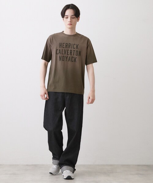 Dessin(デッサン)の「【洗える】ヴィンテージ加工 ロゴTシャツ(Tシャツ/カットソー・メンズ・ベージュ/イエロー/チャコールグレー・03/02)」の6枚目の写真