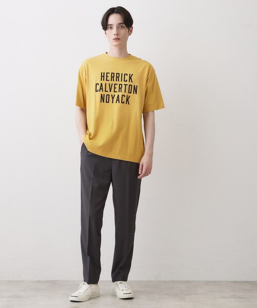 Dessin(デッサン)の「【洗える】ヴィンテージ加工 ロゴTシャツ(Tシャツ/カットソー・メンズ・ベージュ/イエロー/チャコールグレー・03/02)」の9枚目の写真