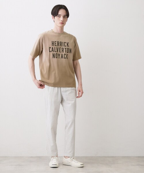 Dessin(デッサン)の「【洗える】ヴィンテージ加工 ロゴTシャツ(Tシャツ/カットソー・メンズ・ベージュ/イエロー/チャコールグレー・03/02)」の13枚目の写真