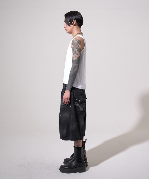 CREO STORE(クレオストア)の「Neutral Daily Tank/ニュートラルデイリータンク/レイヤードタンクトップ/洗える(Tシャツ/カットソー・メンズ・ブラック/ホワイト・1/2)」の11枚目の写真