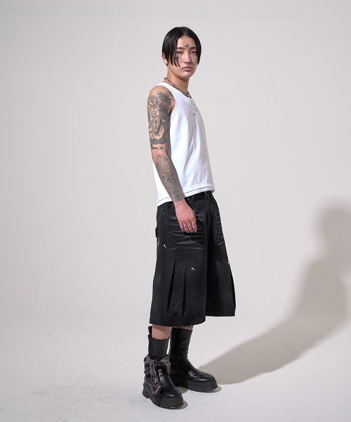 CREO STORE(クレオストア)の「Neutral Daily Tank/ニュートラルデイリータンク/レイヤードタンクトップ/洗える(Tシャツ/カットソー・メンズ・ブラック/ホワイト・1/2)」の13枚目の写真