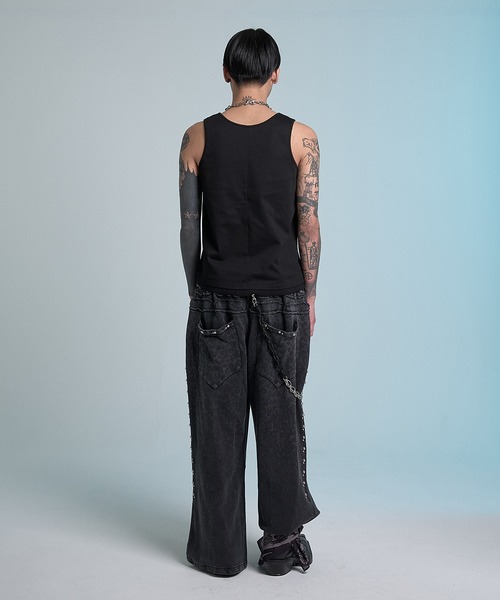CREO STORE(クレオストア)の「Neutral Daily Tank/ニュートラルデイリータンク/レイヤードタンクトップ/洗える(Tシャツ/カットソー・メンズ・ブラック/ホワイト・1/2)」の14枚目の写真