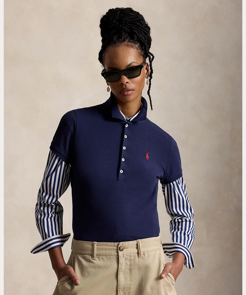 Slim fit stretch polo shirt