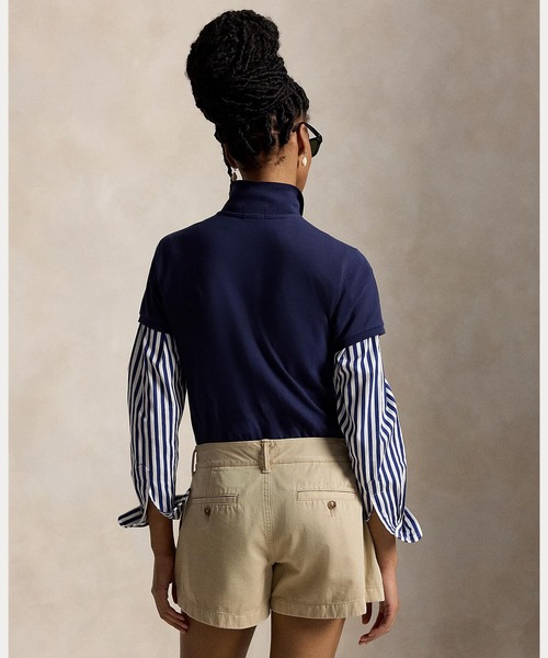 POLO RALPH LAUREN(ポロ ラルフ ローレン)の「スリム フィット ストレッチ ポロシャツ(ポロシャツ・レディース・ネイビー系1・S/M/L/XS/XL)」の6枚目の写真