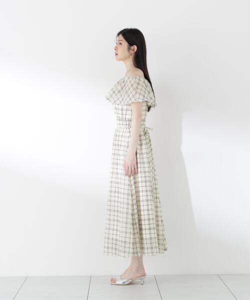 PROPORTION BODY DRESSING(プロポーションボディドレッシング)の「シアーチェック2WAYオフショルワンピース / 1216140505(ワンピース・レディース・ブラウン/ホワイト系その他・MEDIUM/P/S/SMALL)」の10枚目の写真