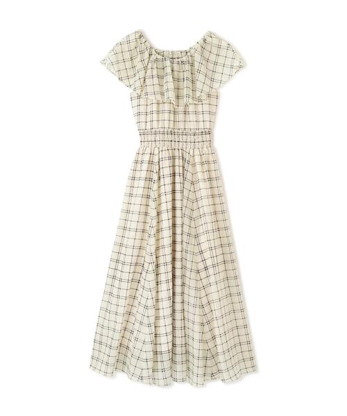 PROPORTION BODY DRESSING(プロポーションボディドレッシング)の「シアーチェック2WAYオフショルワンピース / 1216140505(ワンピース・レディース・ブラウン/ホワイト系その他・MEDIUM/P/S/SMALL)」の17枚目の写真