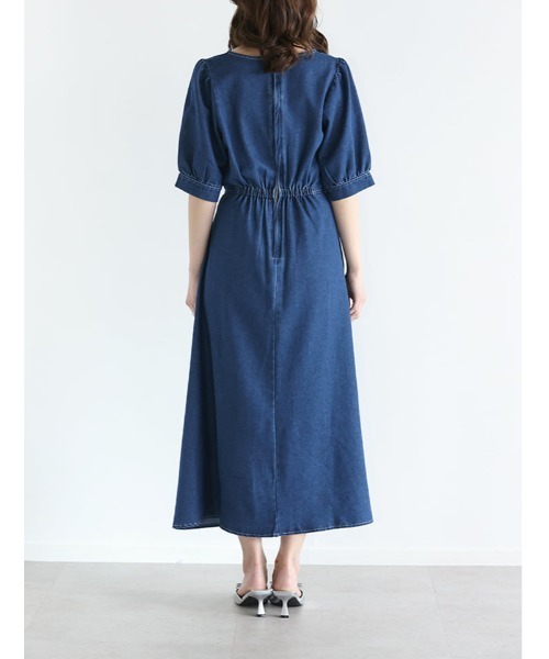 fifth(フィフス)の「ウエスト切替Vネックデニムワンピース(ワンピース・レディース・ブラック/ネイビー・XS/M)」の13枚目の写真