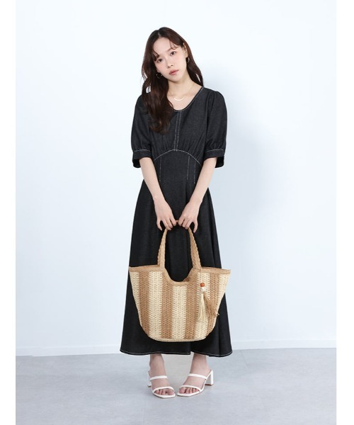 fifth(フィフス)の「ウエスト切替Vネックデニムワンピース(ワンピース・レディース・ブラック/ネイビー・XS/M)」の20枚目の写真