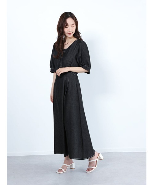 fifth(フィフス)の「ウエスト切替Vネックデニムワンピース(ワンピース・レディース・ブラック/ネイビー・XS/M)」の21枚目の写真