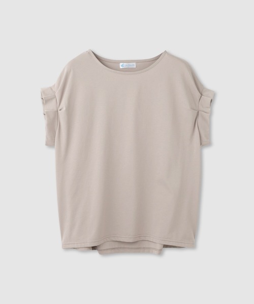 NAVY(ネイビー)の「【SARARI /サラリ】接触冷感 DRY UVカット 袖タッククルーネック UVカットカットソー(Tシャツ/カットソー・レディース・ベージュ/オレンジ/チャコール・M/L)」の14枚目の写真
