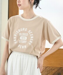 【汗染み軽減 / 接触冷感】アソートロゴリンガーTシャツ