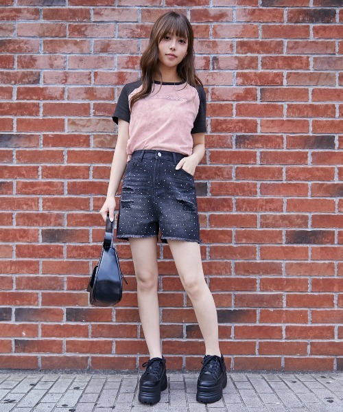 GORGE(ゴージ)の「《ムラ染め風×配色ラグラン》カットソー/カジュアル/春夏/全4色(Tシャツ/カットソー・レディース・ベージュ/アイボリー/ピンク/チャコール・F)」の17枚目の写真
