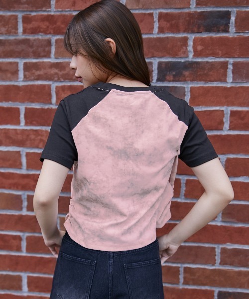 GORGE(ゴージ)の「《ムラ染め風×配色ラグラン》カットソー/カジュアル/春夏/全4色(Tシャツ/カットソー・レディース・ベージュ/アイボリー/ピンク/チャコール・F)」の19枚目の写真