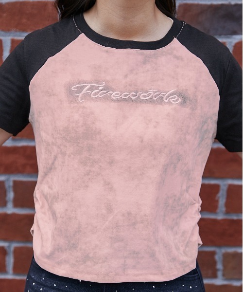 GORGE(ゴージ)の「《ムラ染め風×配色ラグラン》カットソー/カジュアル/春夏/全4色(Tシャツ/カットソー・レディース・ベージュ/アイボリー/ピンク/チャコール・F)」の20枚目の写真
