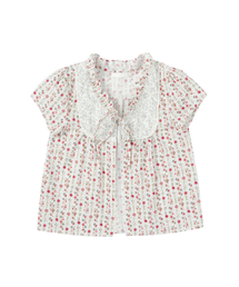 SUNNECT（ソネクト）の「Floral Peasant Blouse - White（シャツ/ブラウス）」
