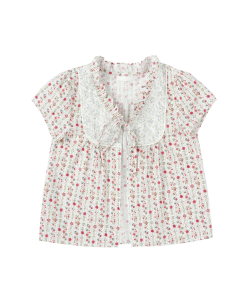 SUNNECT(ソネクト)の「Floral Peasant Blouse - White(シャツ/ブラウス・レディース・その他・OS)」の1枚目の写真
