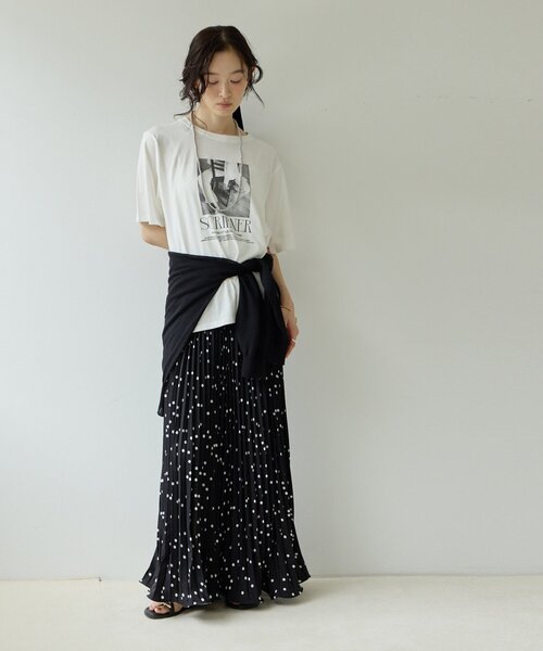 DISCOAT(ディスコート)の「【Noka】フォトプリントロゴ半袖Tシャツ(Tシャツ/カットソー・レディース・ライトグレー/チャコールグレー/オフホワイト・FREE)」の14枚目の写真