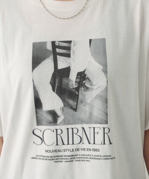 DISCOAT(ディスコート)の「【Noka】フォトプリントロゴ半袖Tシャツ(Tシャツ/カットソー・レディース・ライトグレー/チャコールグレー/オフホワイト・FREE)」の7枚目の写真