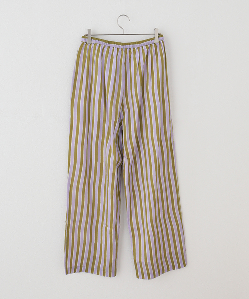 sara mallika（サラ マリカ）の「【SARA MALLIKA/サラマリカ】 Cotton Wave Stripe Print PAN（その他パンツ・レディース・オレンジ/カーキ・MEDIUM）」の10枚目の写真
