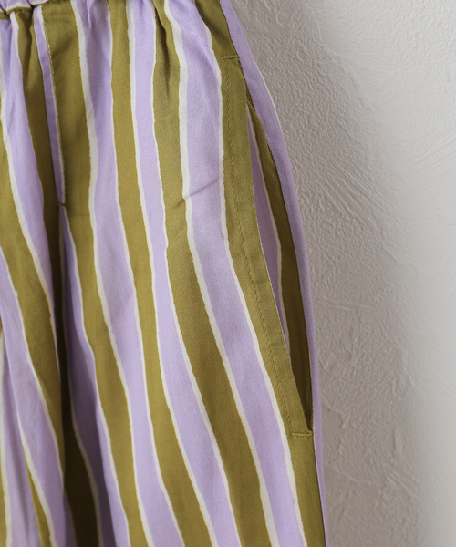 sara mallika（サラ マリカ）の「【SARA MALLIKA/サラマリカ】 Cotton Wave Stripe Print PAN（その他パンツ・レディース・オレンジ/カーキ・MEDIUM）」の9枚目の写真