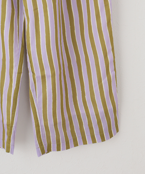 sara mallika（サラ マリカ）の「【SARA MALLIKA/サラマリカ】 Cotton Wave Stripe Print PAN（その他パンツ・レディース・オレンジ/カーキ・MEDIUM）」の8枚目の写真