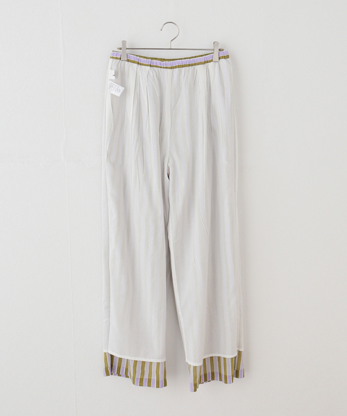 sara mallika（サラ マリカ）の「【SARA MALLIKA/サラマリカ】 Cotton Wave Stripe Print PAN（その他パンツ・レディース・オレンジ/カーキ・MEDIUM）」の7枚目の写真