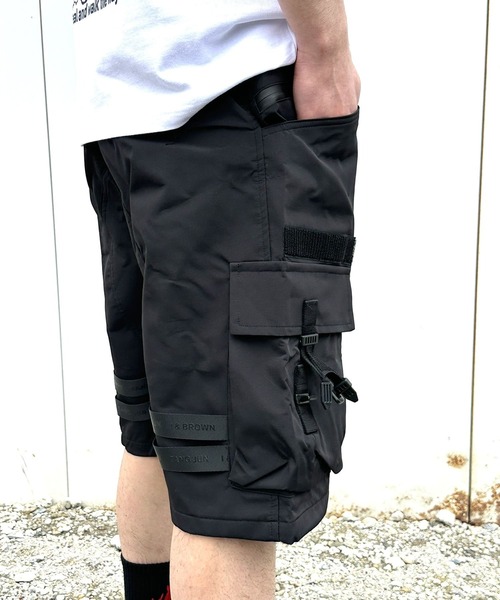 BAYBLO(ベイブロ)の「(RM)【COMPLETE】 布帛 ナイロン デザイン カーゴ ショーツ パンツ(カーゴパンツ・メンズ・ブラック系2/ブラック系1・LARGE/MEDIUM)」の6枚目の写真