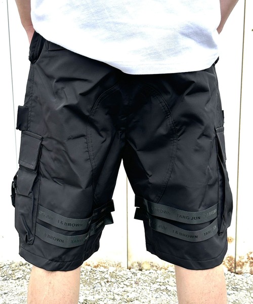 BAYBLO(ベイブロ)の「(RM)【COMPLETE】 布帛 ナイロン デザイン カーゴ ショーツ パンツ(カーゴパンツ・メンズ・ブラック系2/ブラック系1・LARGE/MEDIUM)」の7枚目の写真