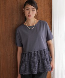 ペプラム」に該当するTシャツ/カットソー（グレー/灰色系・半袖