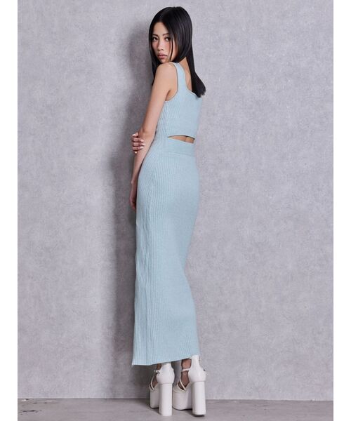 GYDA(ジェイダ)の「バックオープンジップスリットリブニットロングワンピース(ワンピース・レディース・ライトグレー/ブラック/グレー・FREE)」の12枚目の写真