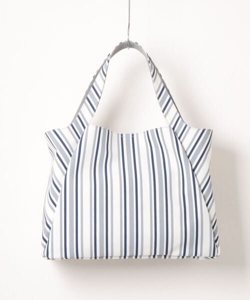 STELLA McCARTNEY(ステラマッカートニー)の「Logo Striped Tote Bag / ロゴ ストライプ トートバッグ(トートバッグ・レディース・ホワイト×ブルー・ONE SIZE)」の7枚目の写真