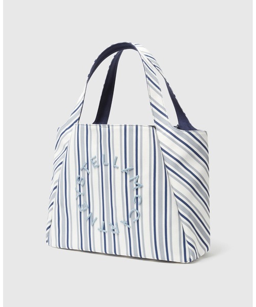STELLA McCARTNEY(ステラマッカートニー)の「Logo Striped Tote Bag / ロゴ ストライプ トートバッグ(トートバッグ・レディース・ホワイト×ブルー・ONE SIZE)」の10枚目の写真