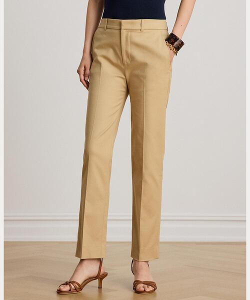 LAUREN RALPH LAUREN(ローレン ラルフ ローレン)の「ダブルフェイスド コットン スリム ストレート パンツ(スラックス・レディース・ブラウン系6・2/00/0)」の8枚目の写真