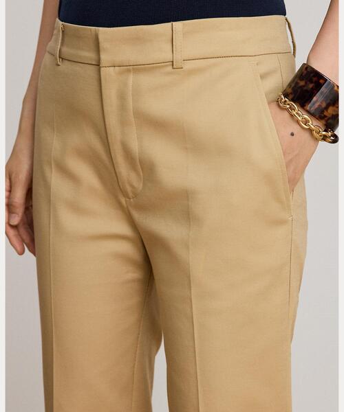 LAUREN RALPH LAUREN(ローレン ラルフ ローレン)の「ダブルフェイスド コットン スリム ストレート パンツ(スラックス・レディース・ブラウン系6・2/00/0)」の6枚目の写真