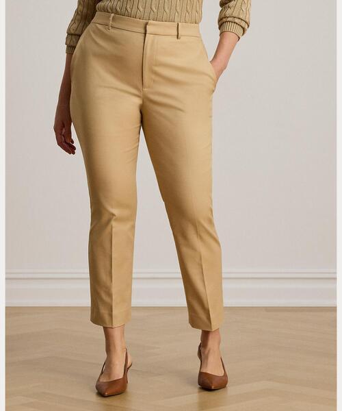 LAUREN RALPH LAUREN(ローレン ラルフ ローレン)の「ダブルフェイスド コットン スリム ストレート パンツ(スラックス・レディース・ブラウン系6・2/00/0)」の4枚目の写真