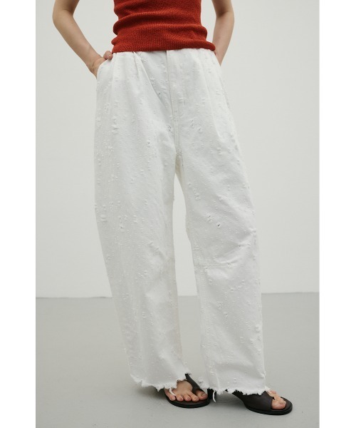 STYLEMIXER(スタイルミキサー)の「ダメージコクーンデニム(デニムパンツ・レディース・ブラック/ホワイト・SMALL/MEDIUM/LARGE)」の13枚目の写真