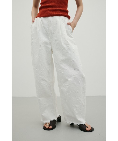 STYLEMIXER(スタイルミキサー)の「ダメージコクーンデニム(デニムパンツ・レディース・ブラック/ホワイト・SMALL/MEDIUM/LARGE)」の14枚目の写真