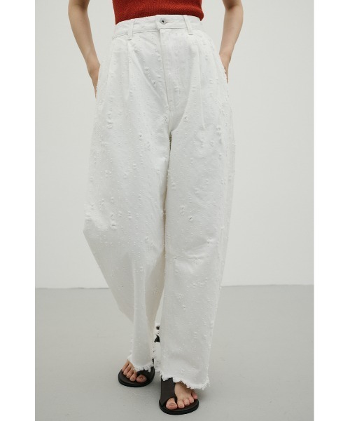 STYLEMIXER(スタイルミキサー)の「ダメージコクーンデニム(デニムパンツ・レディース・ブラック/ホワイト・SMALL/MEDIUM/LARGE)」の15枚目の写真